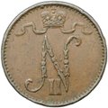 Монета 1 пенни 1906 Русская Финляндия