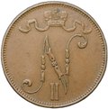 Монета 5 пенни 1913 Русская Финляндия