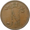 Монета 5 пенни 1913 Русская Финляндия