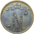 Монета 5 пенни 1911 Русская Финляндия