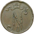 Монета 5 пенни 1901 Русская Финляндия