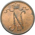 Монета 1 пенни 1914 Русская Финляндия