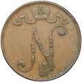 Монета 5 пенни 1907 Русская Финляндия