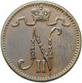 Монета 1 пенни 1901 Русская Финляндия