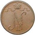 Монета 1 пенни 1906 Русская Финляндия