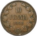Монета 10 пенни 1905 Русская Финляндия