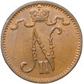 Монета 1 пенни 1913 Русская Финляндия