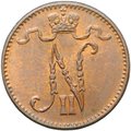 Монета 1 пенни 1912 Русская Финляндия