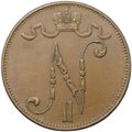 Монета 5 пенни 1913 Русская Финляндия