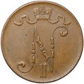 Монета 5 пенни 1915 Русская Финляндия