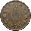 Монета 10 пенни 1900 Русская Финляндия