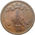 Монета 5 пенни 1867 Русская Финляндия
