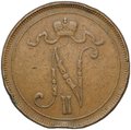 Монета 10 пенни 1909 Русская Финляндия
