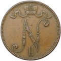 Монета 5 пенни 1905 Русская Финляндия