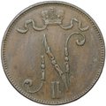 Монета 5 пенни 1901 Русская Финляндия