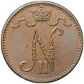 Монета 1 пенни 1907 Русская Финляндия