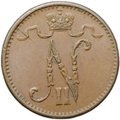Монета 1 пенни 1906 Русская Финляндия
