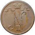 Монета 1 пенни 1905 Русская Финляндия