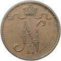 Монета 1 пенни 1899 Русская Финляндия