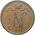 Монета 1 пенни 1901 Русская Финляндия
