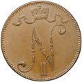 Монета 5 пенни 1916 Русская Финляндия