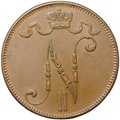 Монета 5 пенни 1916 Русская Финляндия