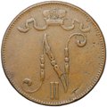 Монета 5 пенни 1897 Русская Финляндия