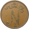 Монета 5 пенни 1908 Русская Финляндия