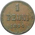 Монета 1 пенни 1894 Русская Финляндия