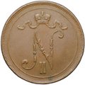 Монета 10 пенни 1916 Русская Финляндия