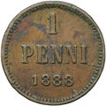 Монета 1 пенни 1888 Русская Финляндия