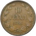 Монета 10 пенни 1896 Русская Финляндия