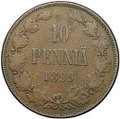 Монета 10 пенни 1899 Русская Финляндия