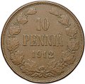 Монета 10 пенни 1912 Русская Финляндия