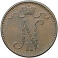 Монета 1 пенни 1899 Русская Финляндия