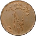 Монета 5 пенни 1916 Русская Финляндия