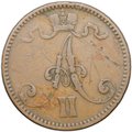 Монета 5 пенни 1867 Русская Финляндия