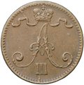 Монета 1 пенни 1888 Русская Финляндия
