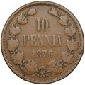 Монета 10 пенни 1876 Русская Финляндия