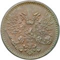 Монета 1 пенни 1917 Русская Финляндия