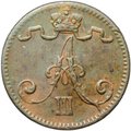 Монета 1 пенни 1883 Русская Финляндия