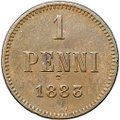 Монета 1 пенни 1883 Русская Финляндия