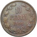 Монета 10 пенни 1900 Русская Финляндия