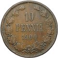 Монета 10 пенни 1900 Русская Финляндия