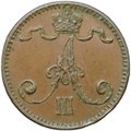 Монета 1 пенни 1893 Русская Финляндия