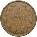 Монета 10 пенни 1913 Русская Финляндии