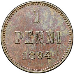 фото для Монета 1 пенни 1894 Русская Финляндия Аверс