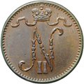 Монета 1 пенни 1905 Русская Финляндия