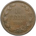 Монета 10 пенни 1900 Русская Финляндия