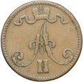 Монета 5 пенни 1870 Русская Финляндия